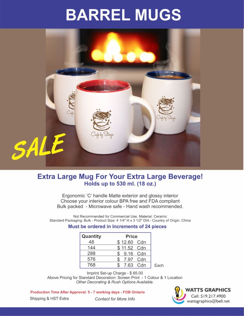 Custom Barrel Mugs For Sale