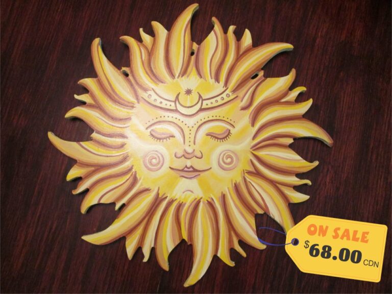 Sun Shaped Wood Decor