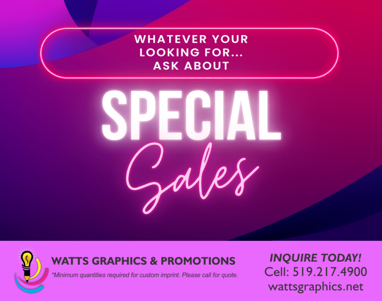 Ask About Ongoing Sales Offers on Custom Printed Products